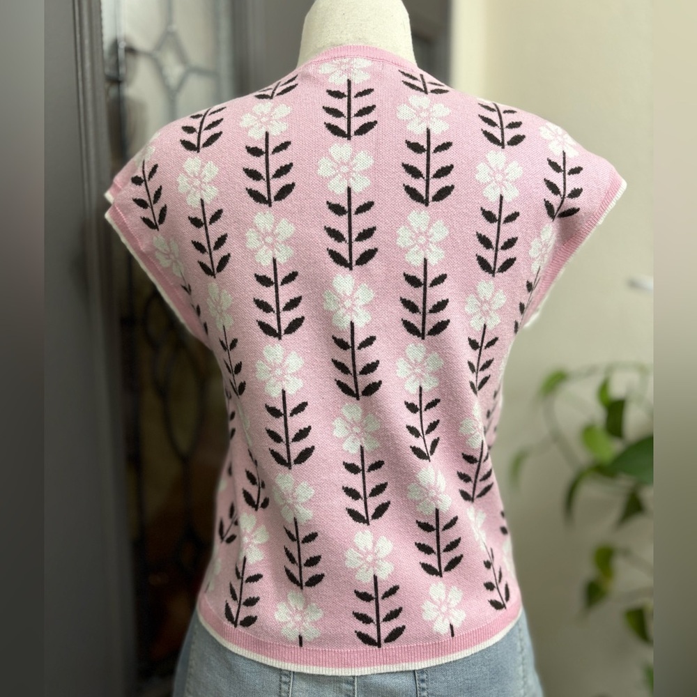 Zesica Floral Daphne Pullover Loose Fit Sweater Tee - Picture 5 of 9
